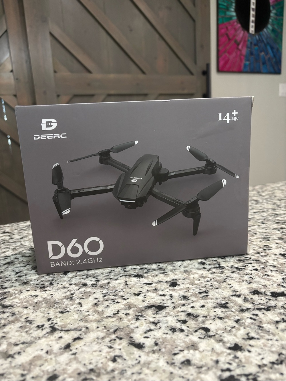 DEERC D60 Foldable Drone - Black